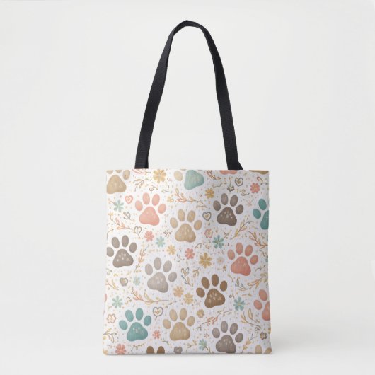 Süße Pfotenabdrücke Tasche (Vorderseite)