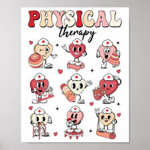 Süße Physiotherapie Valentinstag Pt Pta Pädia Poster