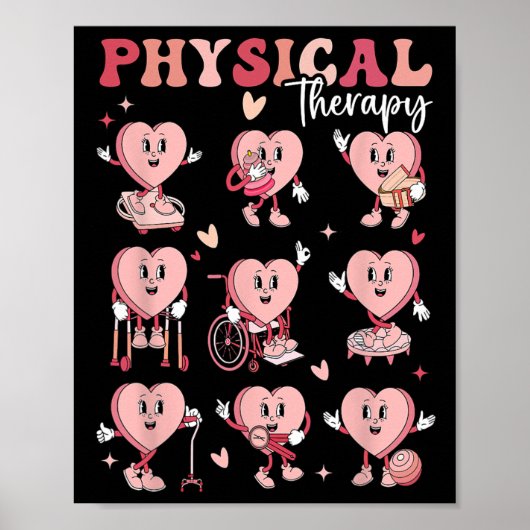 Süße Physiotherapie Valentinstag Pt Pta Pädia Poster (Vorne)