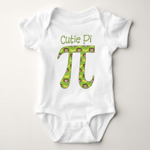 Süsse Pi Affen und Bananen auf grüner Basis Baby Strampler