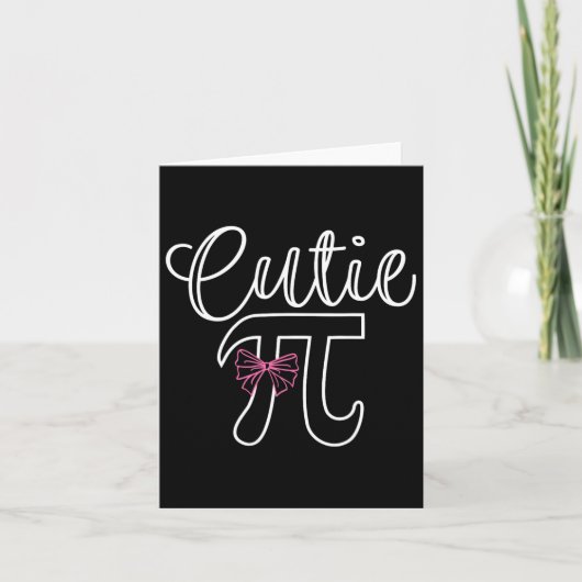 Süsse Pi Coquette Bow Frauen Kinder Kleinkind Math Karte (Vorderseite)