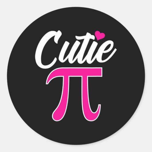 Süsse Pi Funny Pi Day Co. Runder Aufkleber (Vorderseite)
