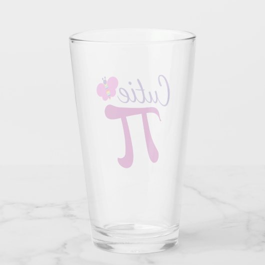 Süsse Pi Symbol Funny Mathe Pun Glas (Rückseite)