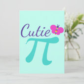 Süsse Pi Symbol Niedliche Math Pun Card (Stehend Vorderseite)