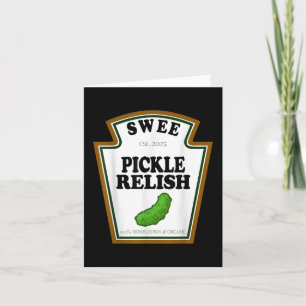 Süße Pickle-Relish-Gruppe Gewürz Familie Halloween Karte