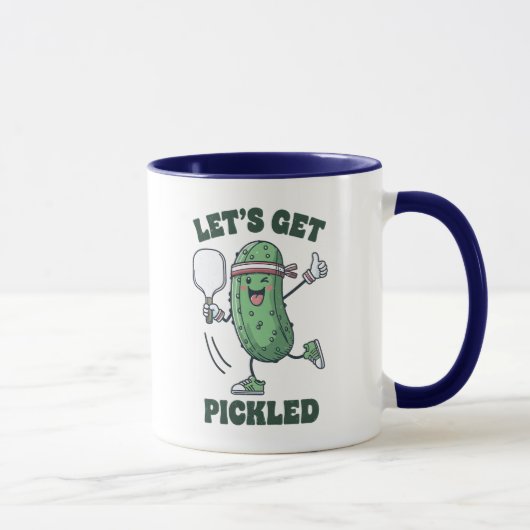 Süße Pickleball-Figur Lustiger Spruch Tasse (Rechts)