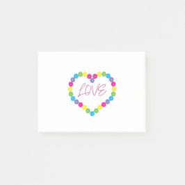 Süße Pickleball Herz. Liebe Pickleball Post-it Klebezettel