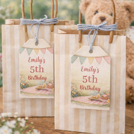 Süße Picknick Outdoor Boho Geburtstagsfeier Geschenkanhänger