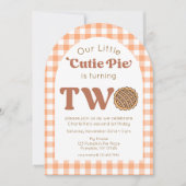 Süsse Pie 2. Geburtstag Foto Einladung (Vorderseite)