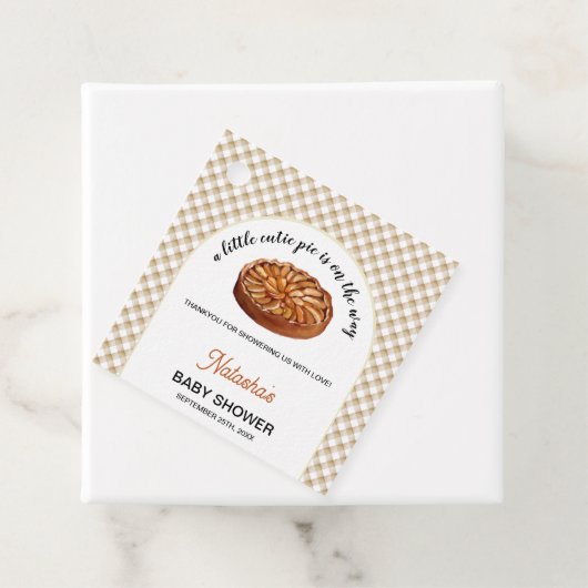 Süsse Pie Apple Pie Erntedank Babydusche Geschenkanhänger (Beispiel)