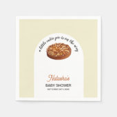 Süsse Pie Apple Pie Erntedank Babydusche Serviette (Vorderseite)