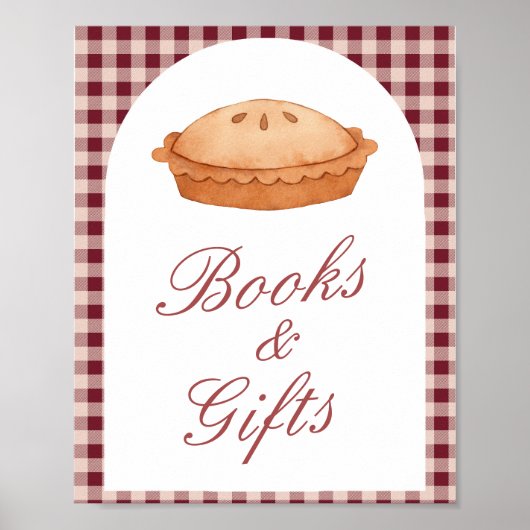 Süsse Pie Baby Duschbücher & Geschenke Unterschrif Poster (Vorne)