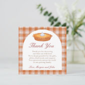 Süsse Pie Baby Dusche Danke Karte (Stehend Vorderseite)