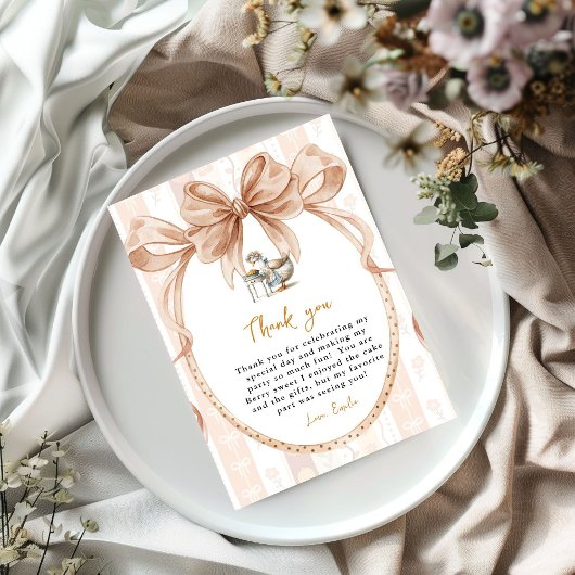 Süsse Pie Baby Dusche Danke Karte