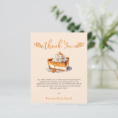 Süsse Pie Baby Dusche Danke Karte (Stehend Vorderseite)