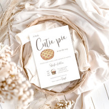 Süsse Pie Baby Dusche Einladung