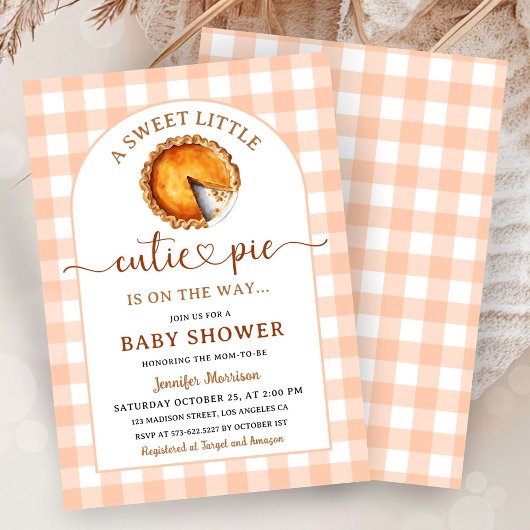 Süsse Pie Baby Dusche Einladung