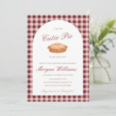 Süsse Pie Baby Dusche Einladung (Stehend Vorderseite)