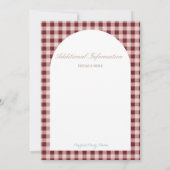 Süsse Pie Baby Dusche Einladung (Rückseite)