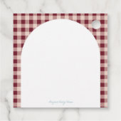 Süsse Pie Baby Dusche Geschenkanhänger (Rückseite)