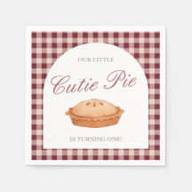 Süsse Pie Baby Dusche Napkin