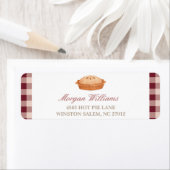 Süsse Pie Baby Dusche Rücksendeadressen-Aufkleber (Insitu)