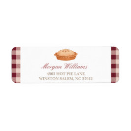 Süsse Pie Baby Dusche Rücksendeadressen-Aufkleber