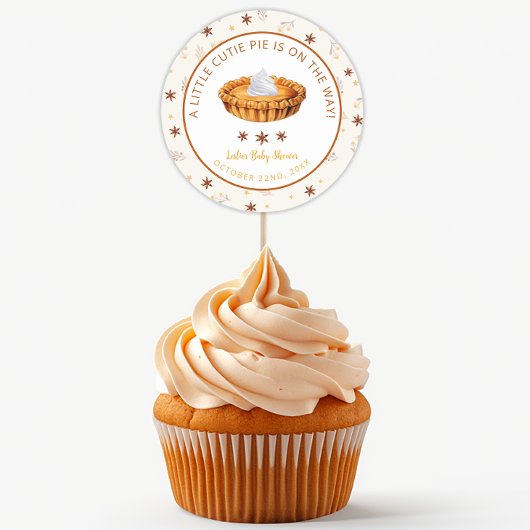 Süsse Pie Baby Dusche Rundaufkleber Runder Aufkleber