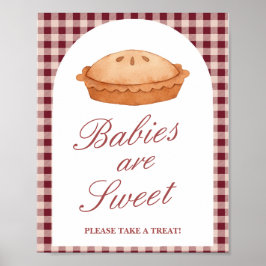 Süsse Pie Baby Dusche Sweet Leckerei Gefallen Unte Poster