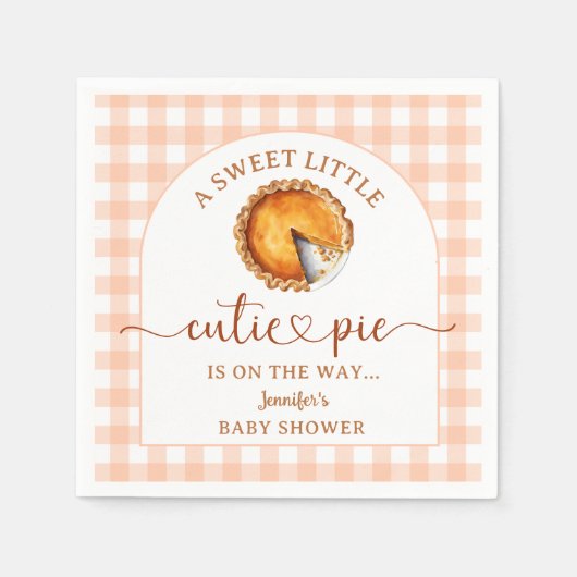 Süsse Pie Baby Duwer Gender Neutral Paper Napkin Serviette (Vorderseite)