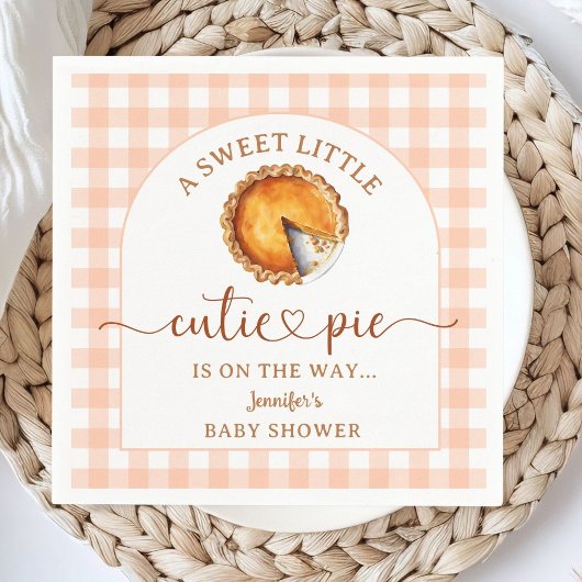 Süsse Pie Baby Duwer Gender Neutral Paper Napkin Serviette