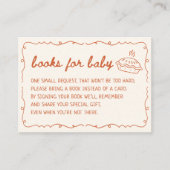 Süsse Pie Baby Showbücher für Babybuchanfragen Begleitkarte (Vorderseite)