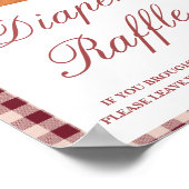 Süsse Pie Babydusche Windeln Raffle Schild (Ecke)