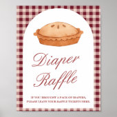 Süsse Pie Babydusche Windeln Raffle Schild (Vorne)