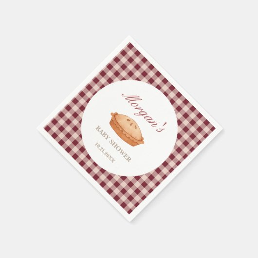 Süsse Pie Babyduschpapier Serviette (Ecke)