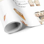Süsse Pie backt Herbst Herbst Babydusche Geschenkpapier (Rolleneckpunkt)