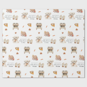 Süsse Pie backt Herbst Herbst Babydusche Geschenkpapier