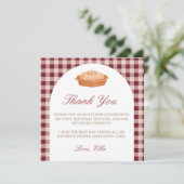 Süsse Pie Birthday Dankeschön-Karte Dankeskarte (Stehend Vorderseite)