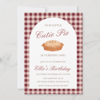Süsse Pie Birthday Einladung