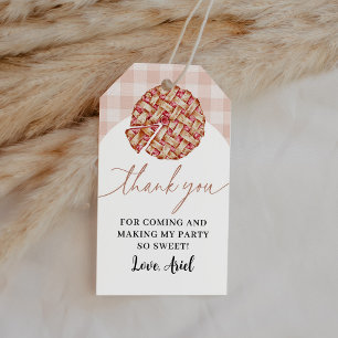 Süsse Pie Birthday Party Danke Geschenkanhänger