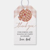 Süsse Pie Birthday Party Danke Geschenkanhänger (Vorderseite)