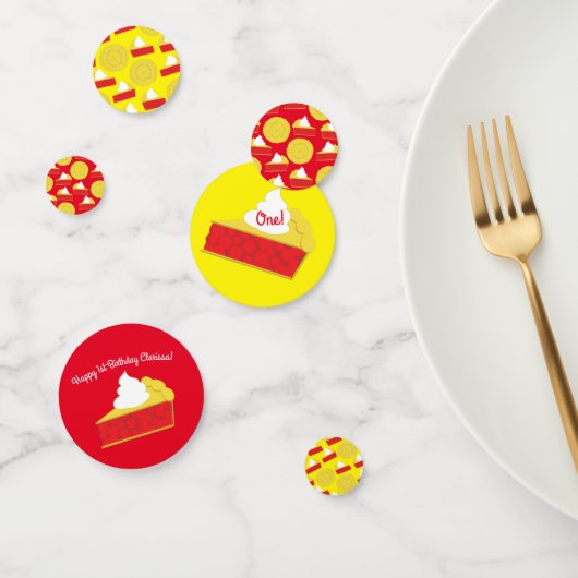 Süsse Pie Cherry 1. Geburtstag Party Thema Konfetti (Gruppe)