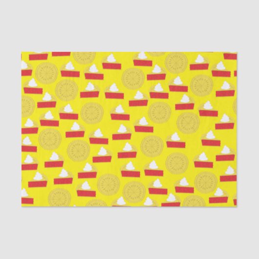 Süsse Pie Cherry 1. Geburtstag Party Thema Seidenpapier (Vorderseite)