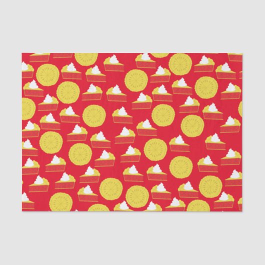 Süsse Pie Cherry Kids Geburtstagsparty Seidenpapier (Vorderseite)