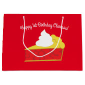 Süsse Pie Cherry Kindergeburtstag Party Große Geschenktüte (Vorderseite)