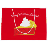 Süsse Pie Cherry Kindergeburtstag Party Große Geschenktüte (Rückseite)