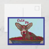 Süße Pie Chihuahua Postkarte (Vorne/Hinten)