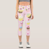 Süsse Pie Cupcakes Capri Leggings (Vorderseite)