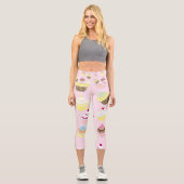 Süsse Pie Cupcakes Capri Leggings (Vorderseite)