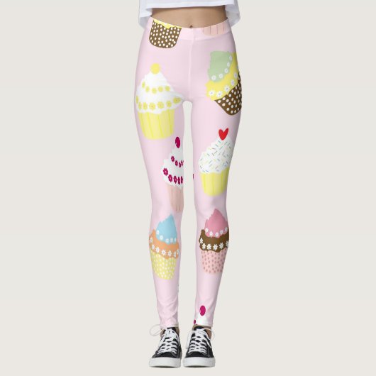 Süsse Pie Cupcakes Leggings (Vorderseite)